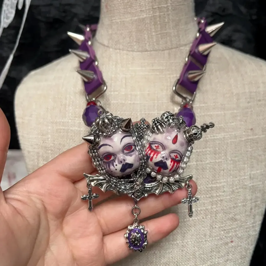 Purple Gothic Choker