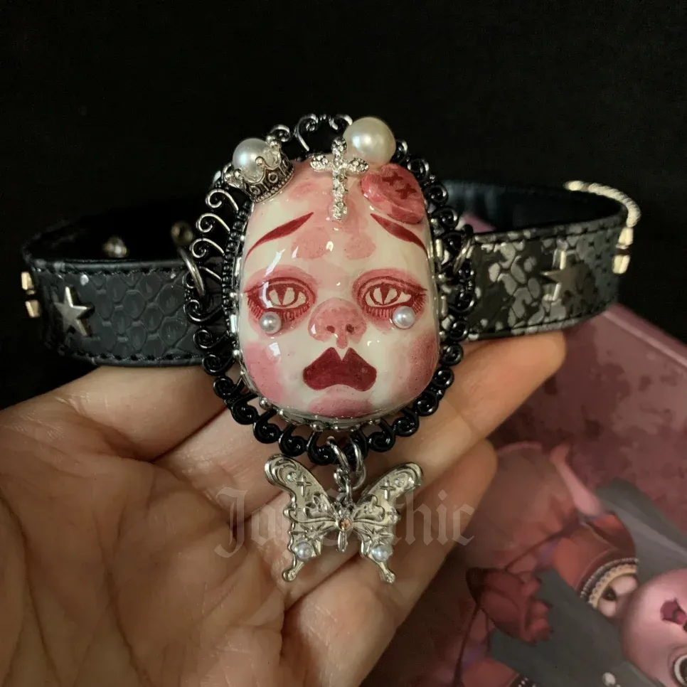 Pink Goth Choker