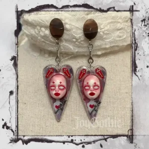 Pink Heart Earrings