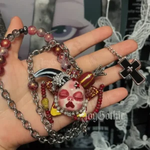 Red Goth Choker