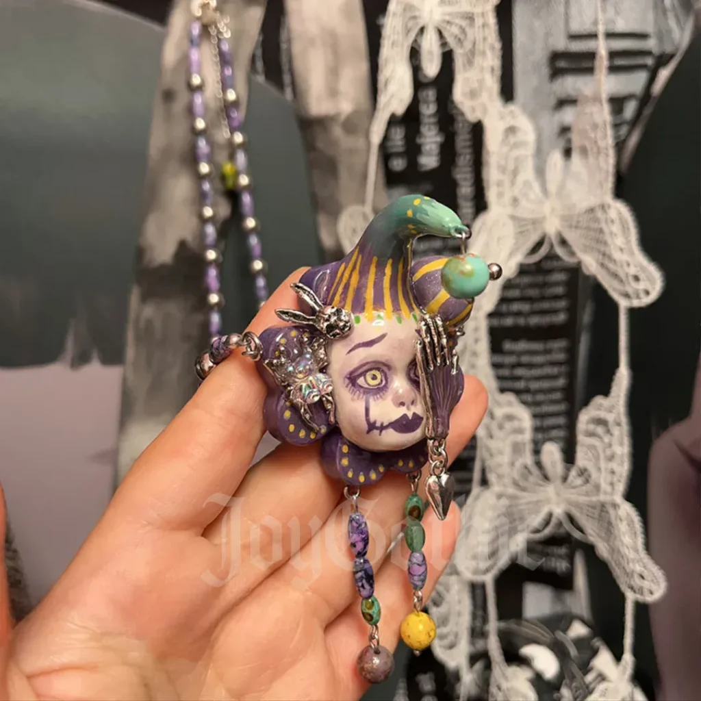Purple Clown Necklace