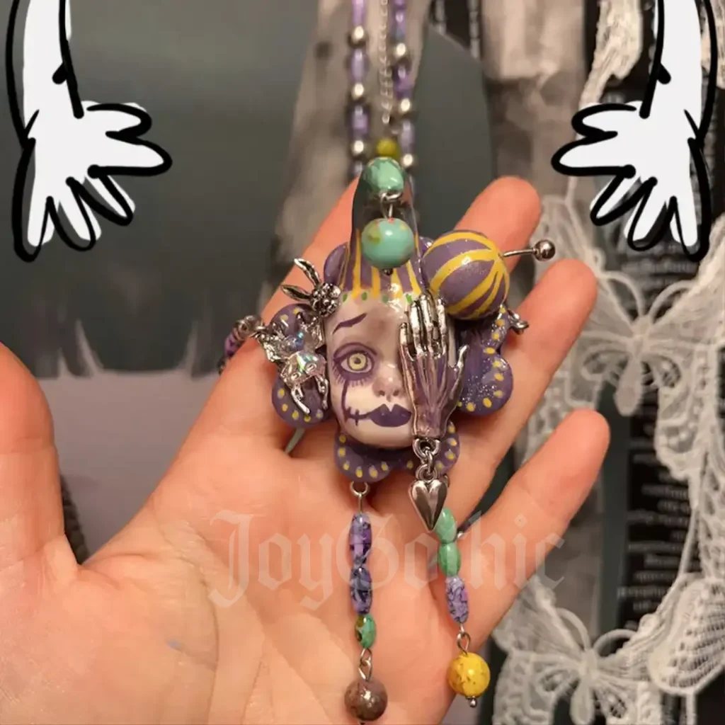 Purple Gothic Necklace