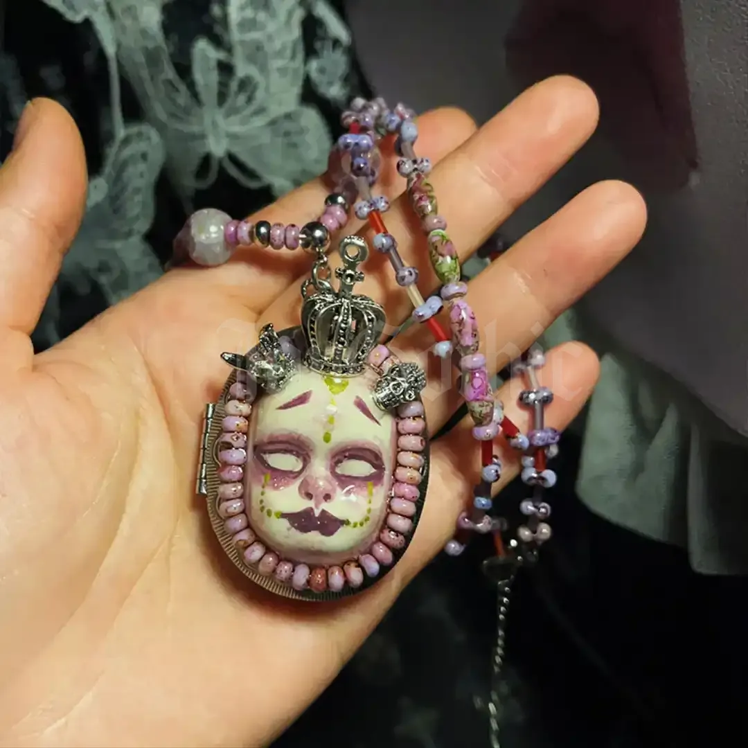 Purple Locket Necklace