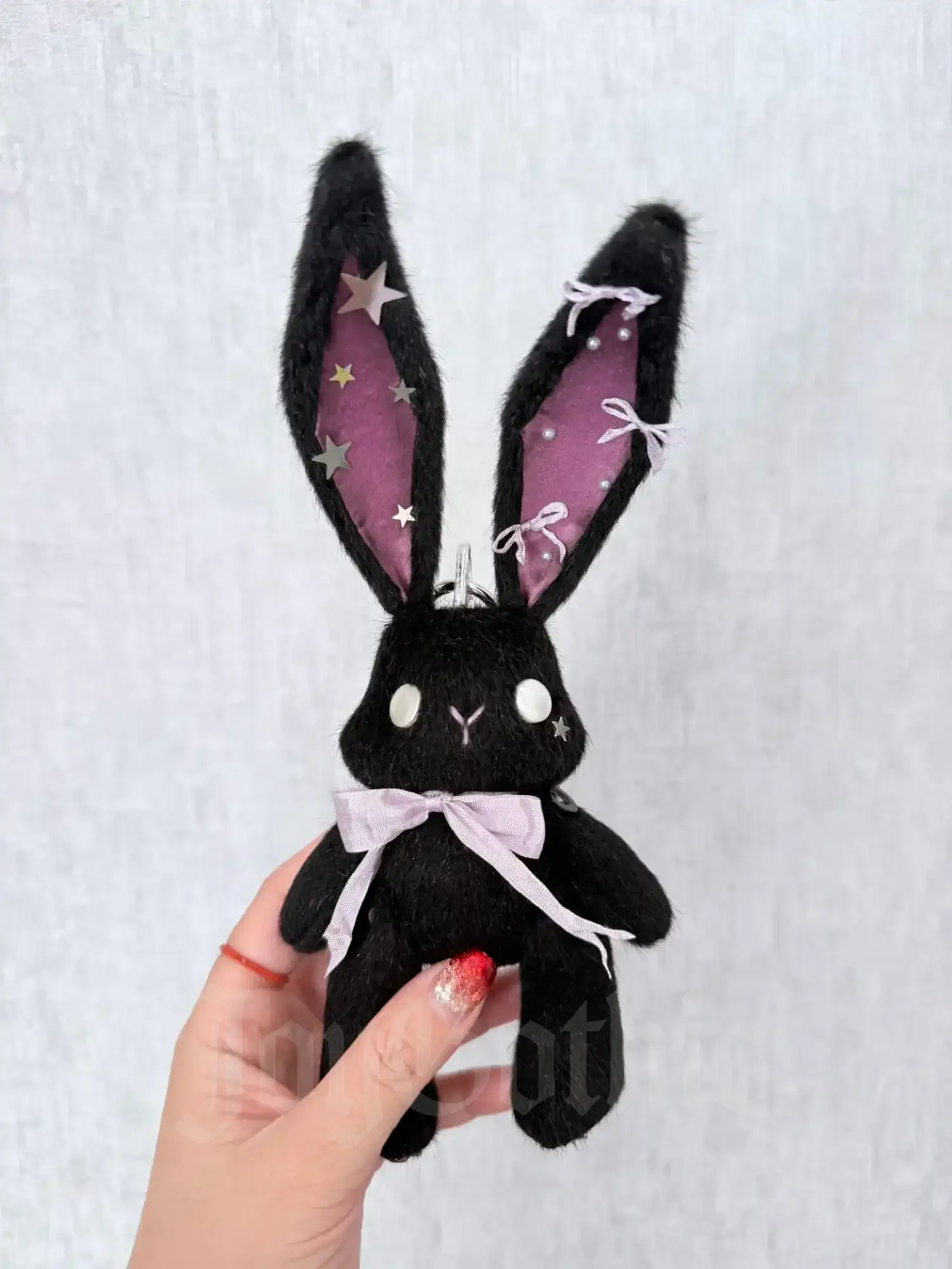 Goth Bunny Plushie