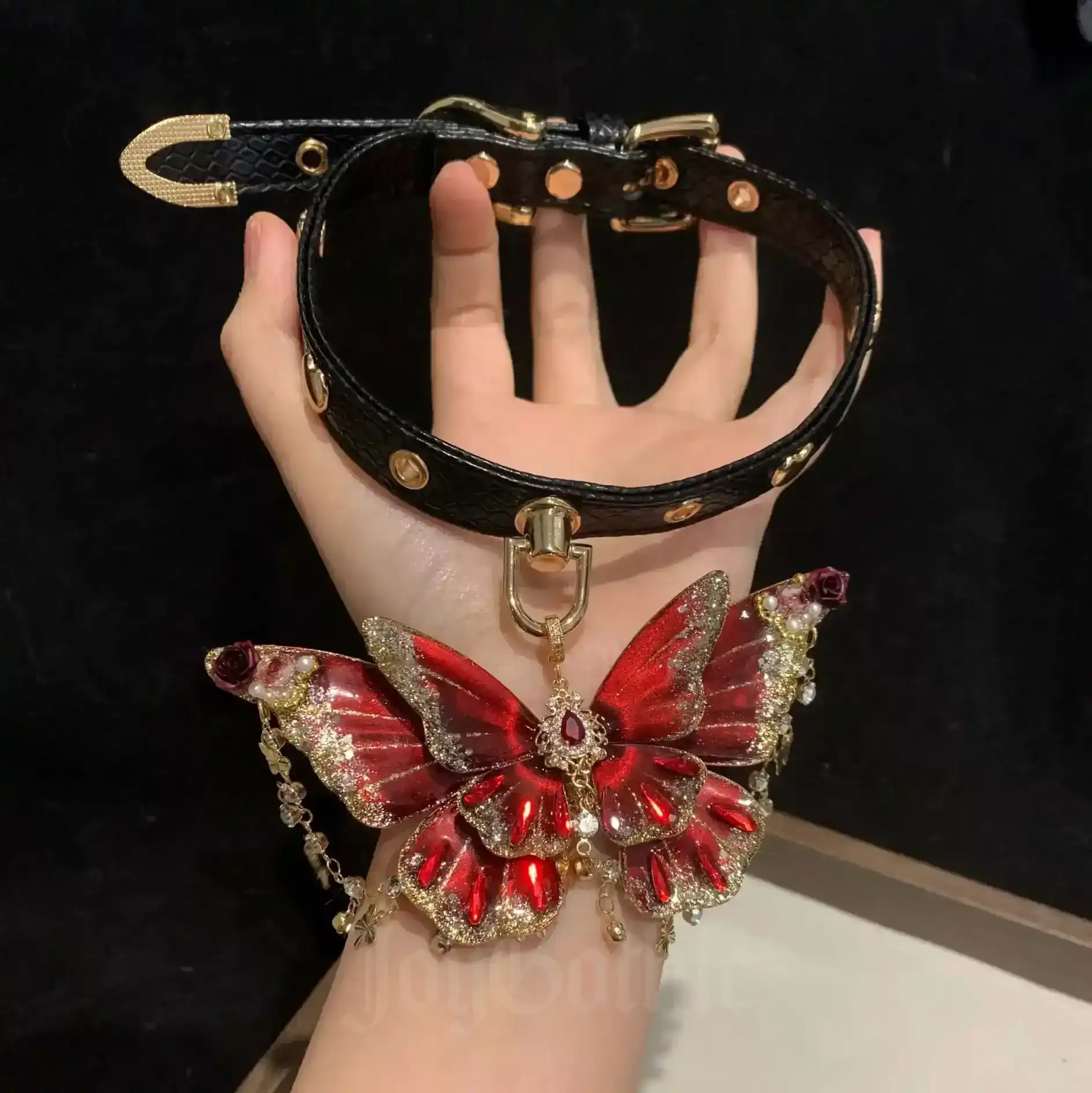Red Butterfly Choker Necklace