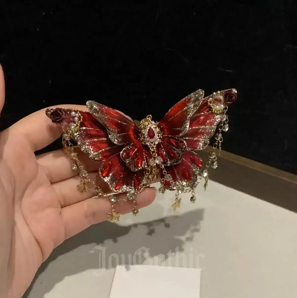 Red Butterfly Hair Clip