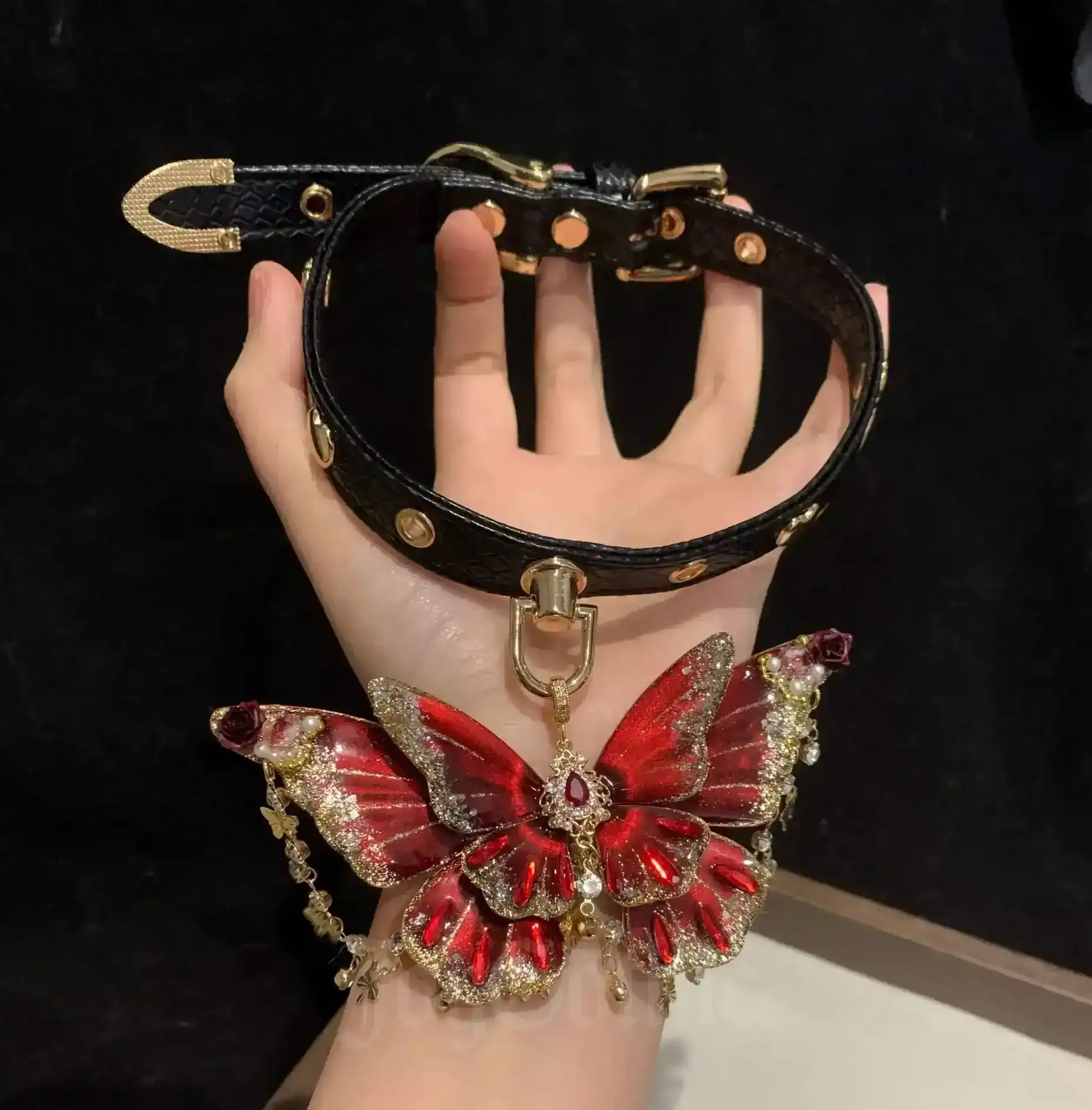 Romantical Goth Butterfly Choker