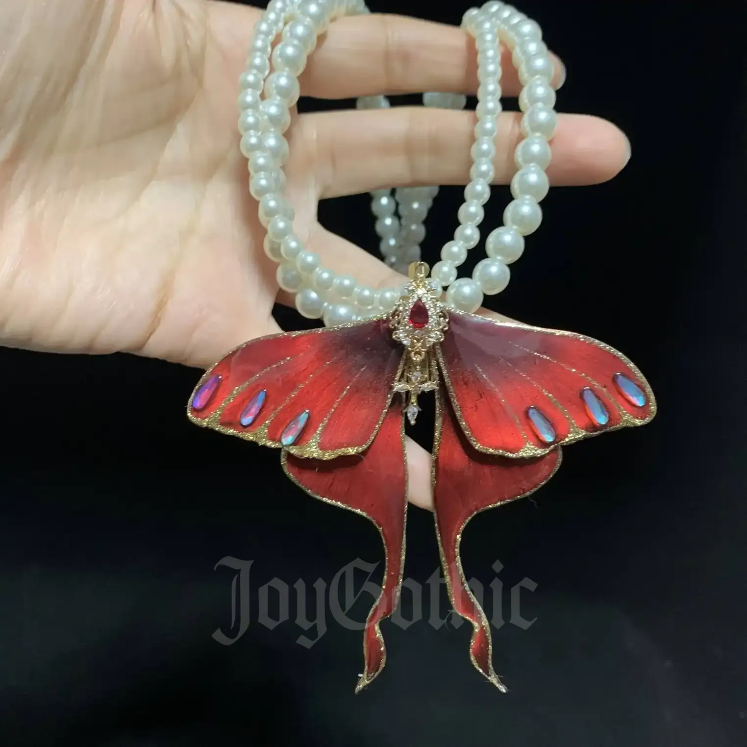 Pearl Moth Brooch