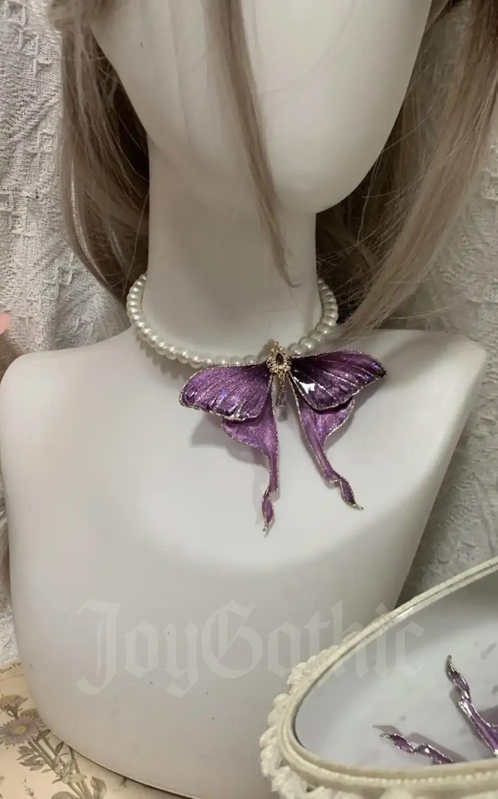 Purple Moth Necklace