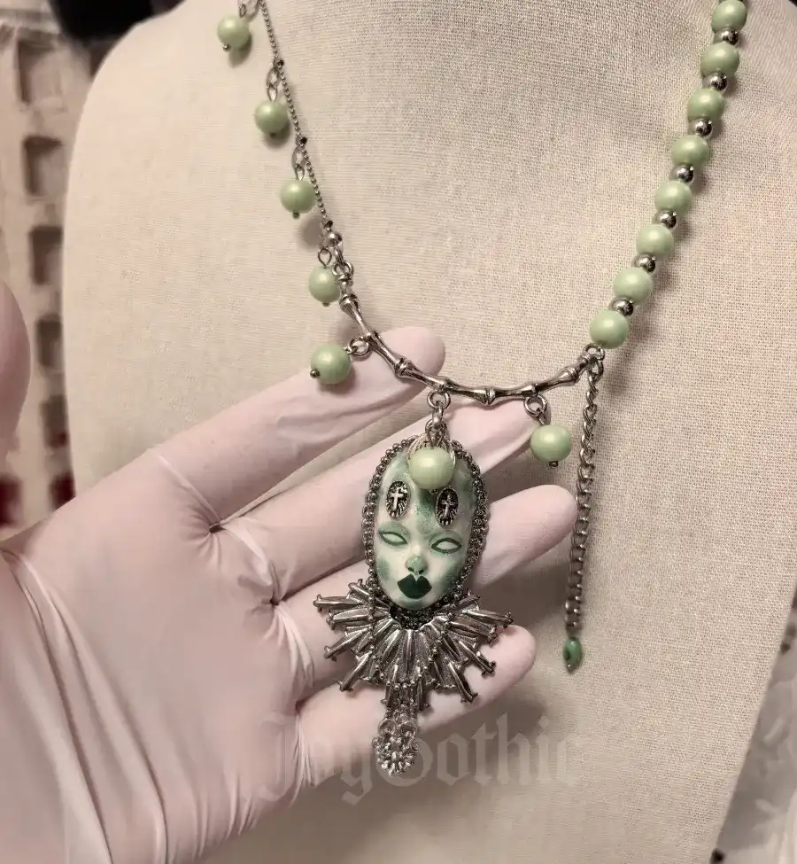 Mint Green Goth Necklace