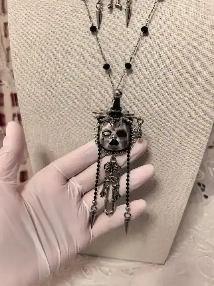 Skeleton Goth Necklace