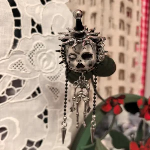 Skeleton Gothic Brooch